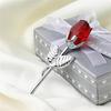 1 Pcs Mini Clear Crystal Glass Roses Artificial Flower Ornament Home Living Room Decor Romantic Valentine Gift For Girlfriend
