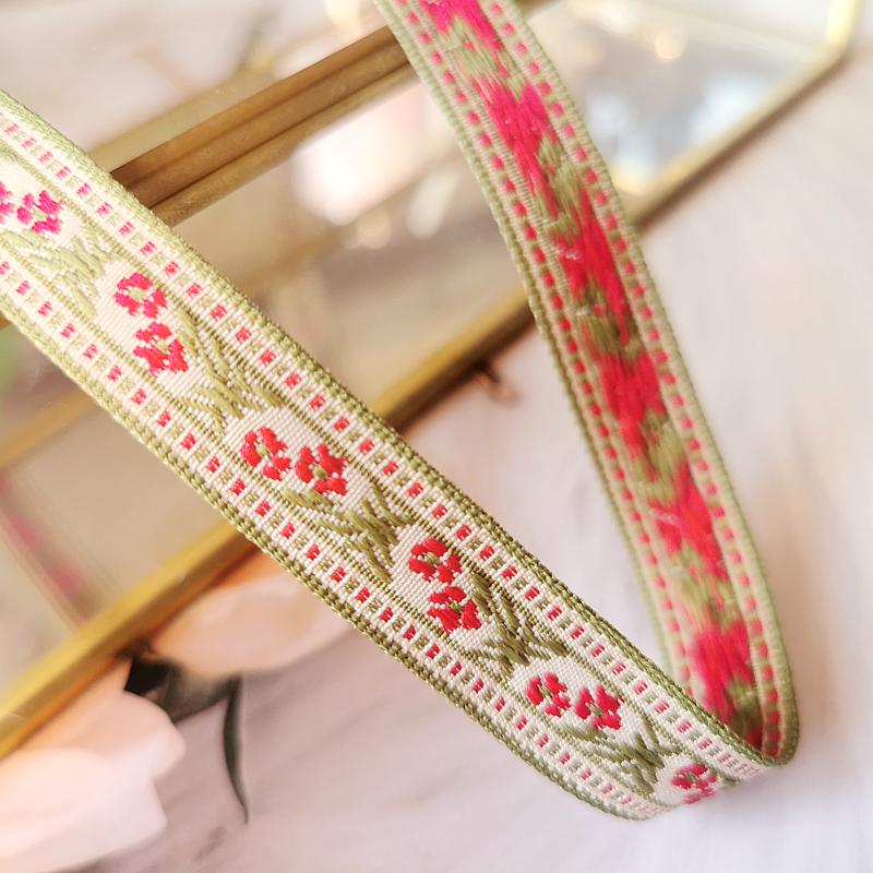 Misi Ethnic Embroidery Jacquard Ribbon for DIY Doll Clothing