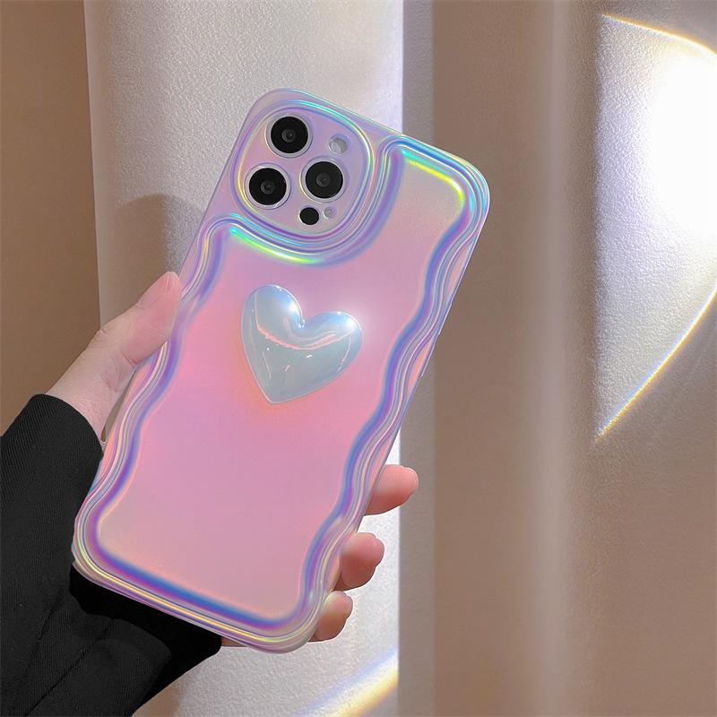 

Чехол для телефона Super Fairy Laser Love 3D для Iphone15 14 13 12 11 Pro Max XS X XR, модные новые товары For iphone 11