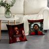 Music Album Star T-The Weeknd Hip Hop Print Pillow Covers Sofa Decorative Home Double-sided Printing Short Plush Cushion Cover