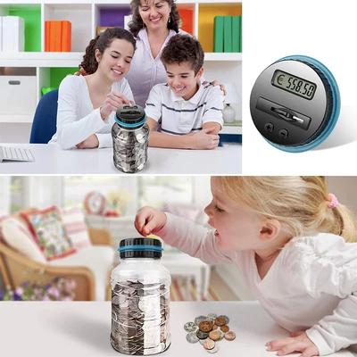 Große Kapazität Elektronisches Sparschwein Digitales LCD Zählendes Münzzählwerk Bank Münz Geldspardose für USD EURO Kinder Erwachsene Geschenke