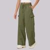 Dámské kalhoty se širokými nohavicemi do kapsy Pohodlné společenské kalhoty Dámské ležérní kalhoty Neformální nylonové kalhoty Cargo