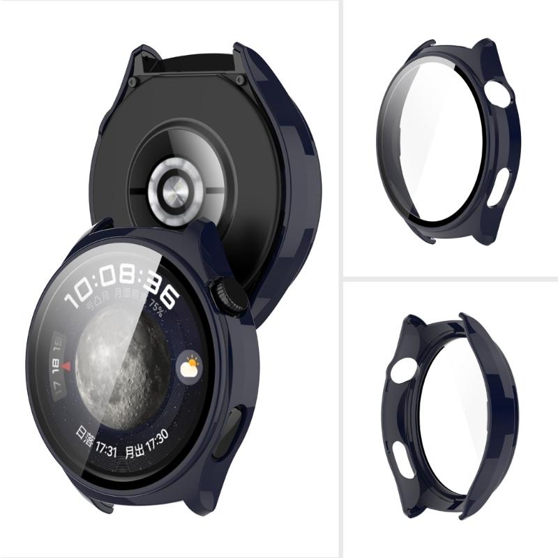 Screen Protector Case Full Coverage PC Protective Cover Washable Bumper Shells Skin for Watch 4 Smartwatch Replacement