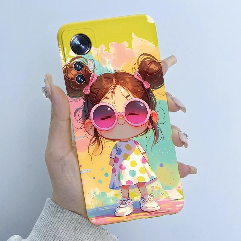 For Xiaomi 12 12X Case For Xiaomi Mi 12 Pro Flower Girl New Design Back Cover Housing For Mi12 12Pro Soft Silicone Funda Shell