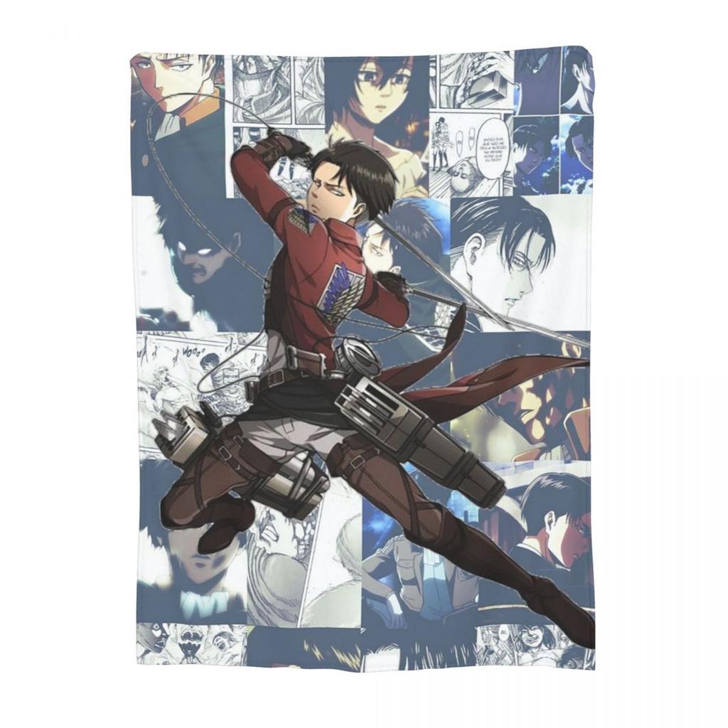 Levi Ackerman Blankets Soft Warm Flannel Throw Blanket Bedding for Bed Living Room Picnic Travel Home Couch