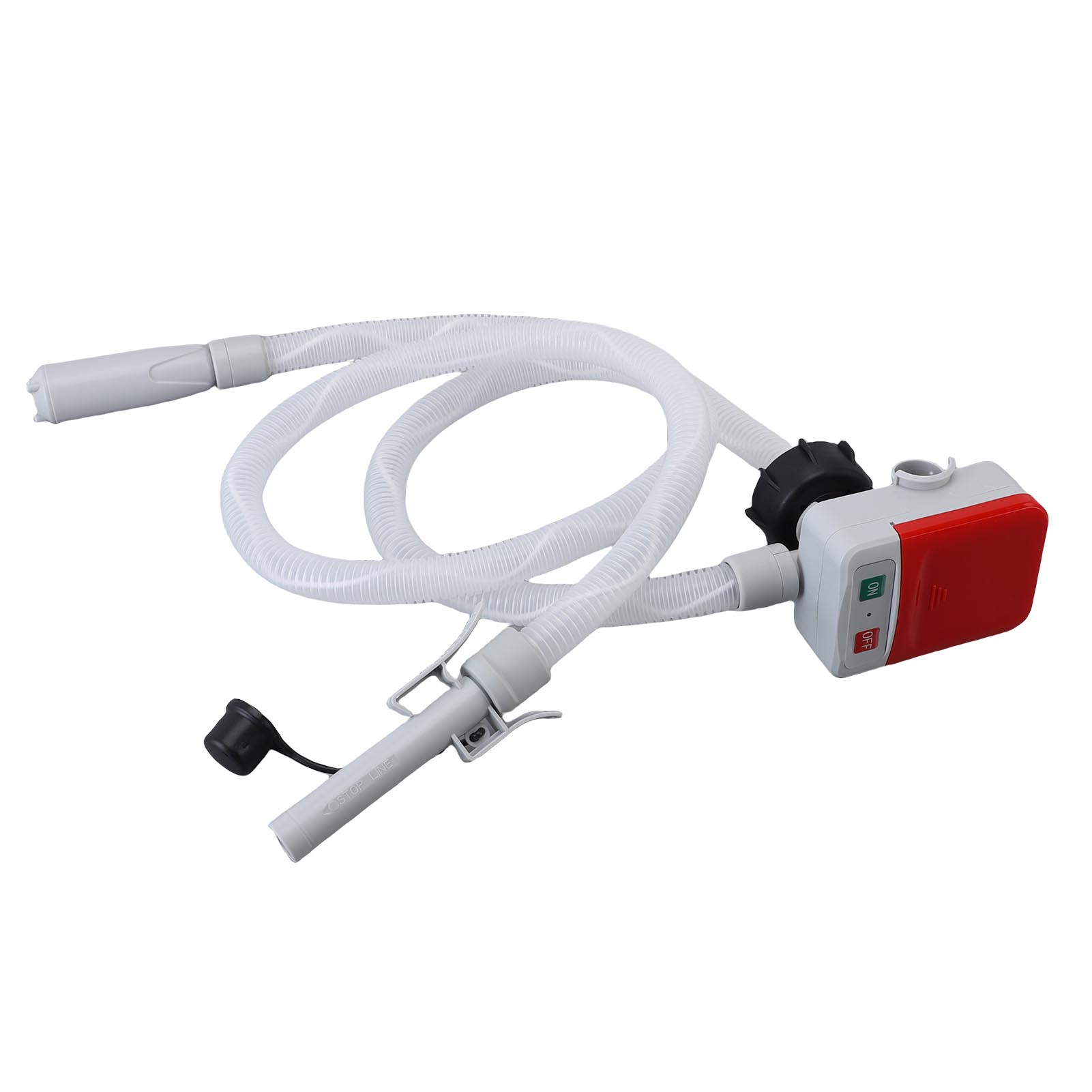 

Насос для перекачки топлива с автоматическим датчиком остановки и 3 адаптерами, шланг 51 дюйм, 3,2 галлона в минуту, питание от батареи