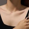 S925 Sterling Silver Initial Necklace for Women - Elegant Polished Clavicle Chain, Fashionable Jewelry, In Stock