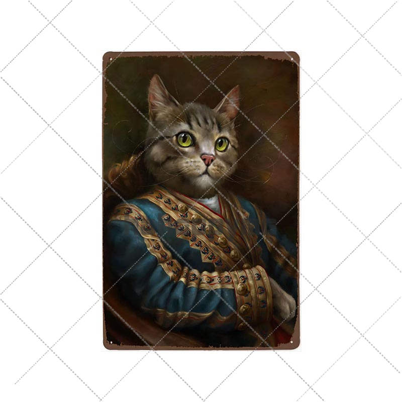 Funny Black Cat Pet Animal Cartoon Metal Tin Sign Vintage Poster Decorative Wall Plates Plaque Retro Home Decor 20x30cm