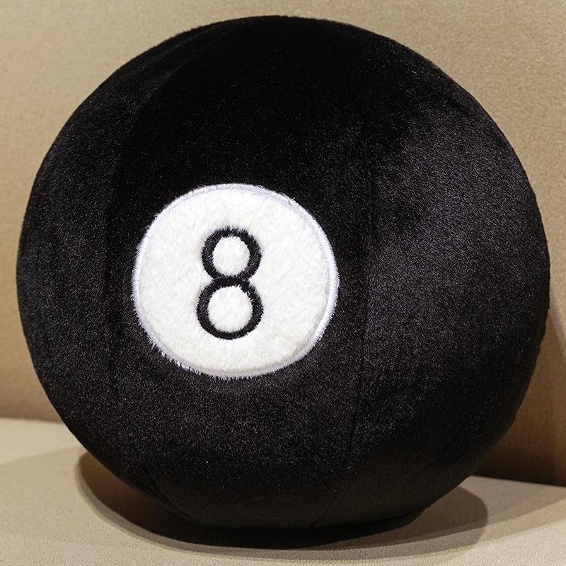 9/20Cm Snooker Biljart Gevuld Pluche Bal Kussen Pluizig Cijfers 1 Tot 15 Wit Zwart Rugsteun Pluche Speelgoed Rekwisiet Decor 9x9cm small pendant white
