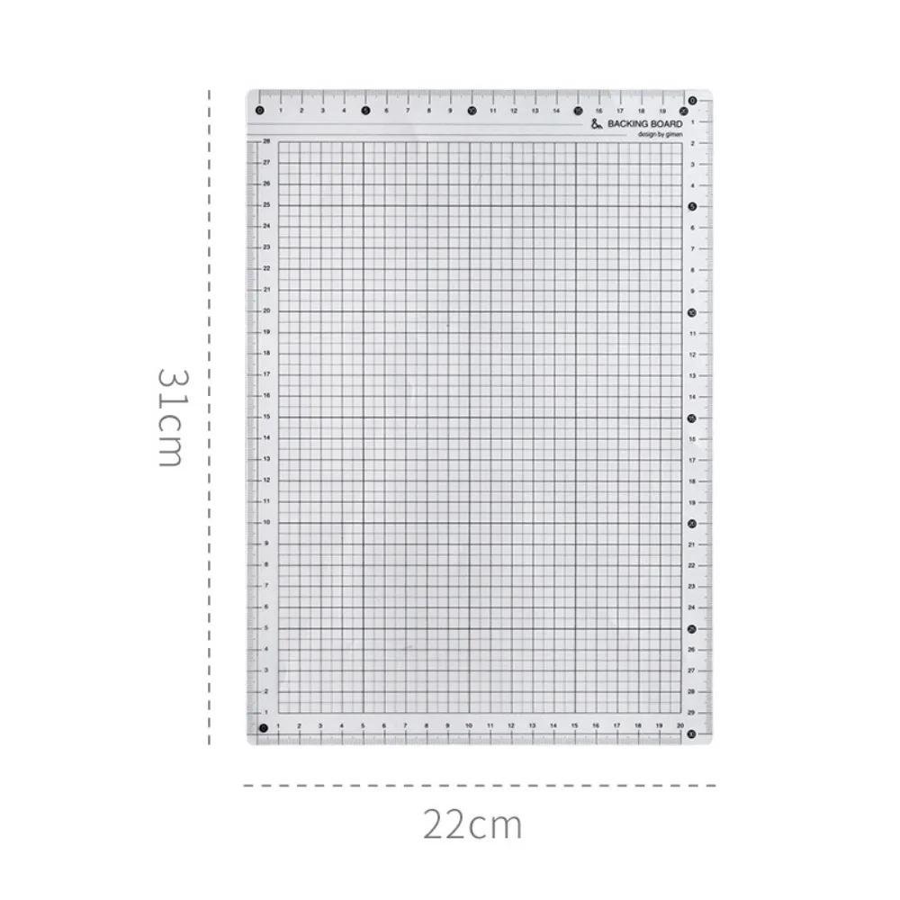 A4/B5/A5 Learning Pad Transparent Grid Scale Ruler Non Slip Student Writing Board Test Stationery School Supplies