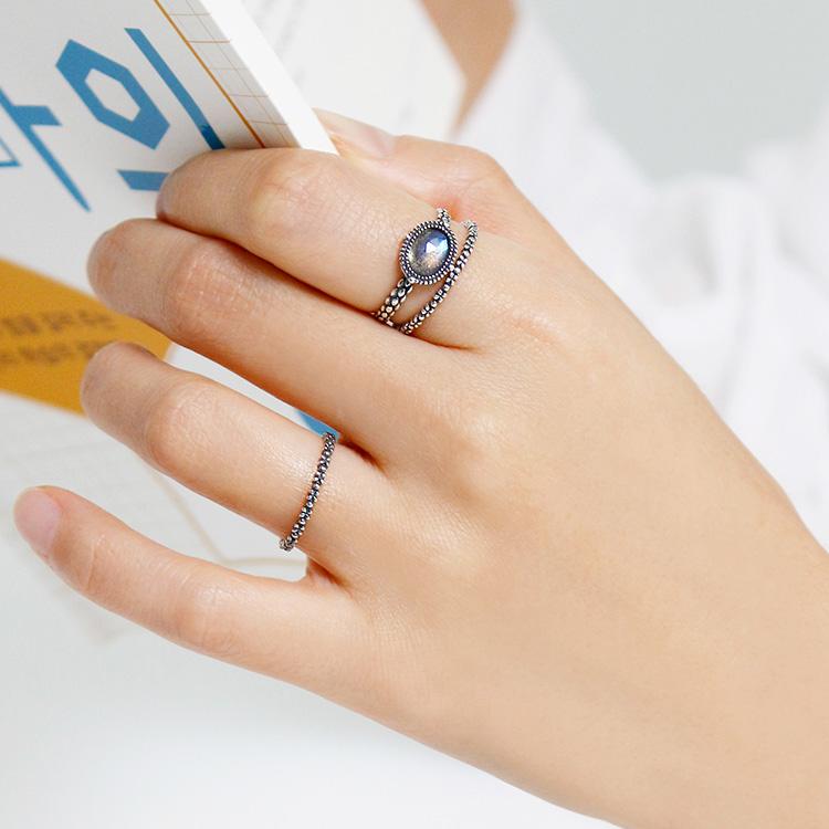 47Bag 925 Silver Gemstone Ring Bianca