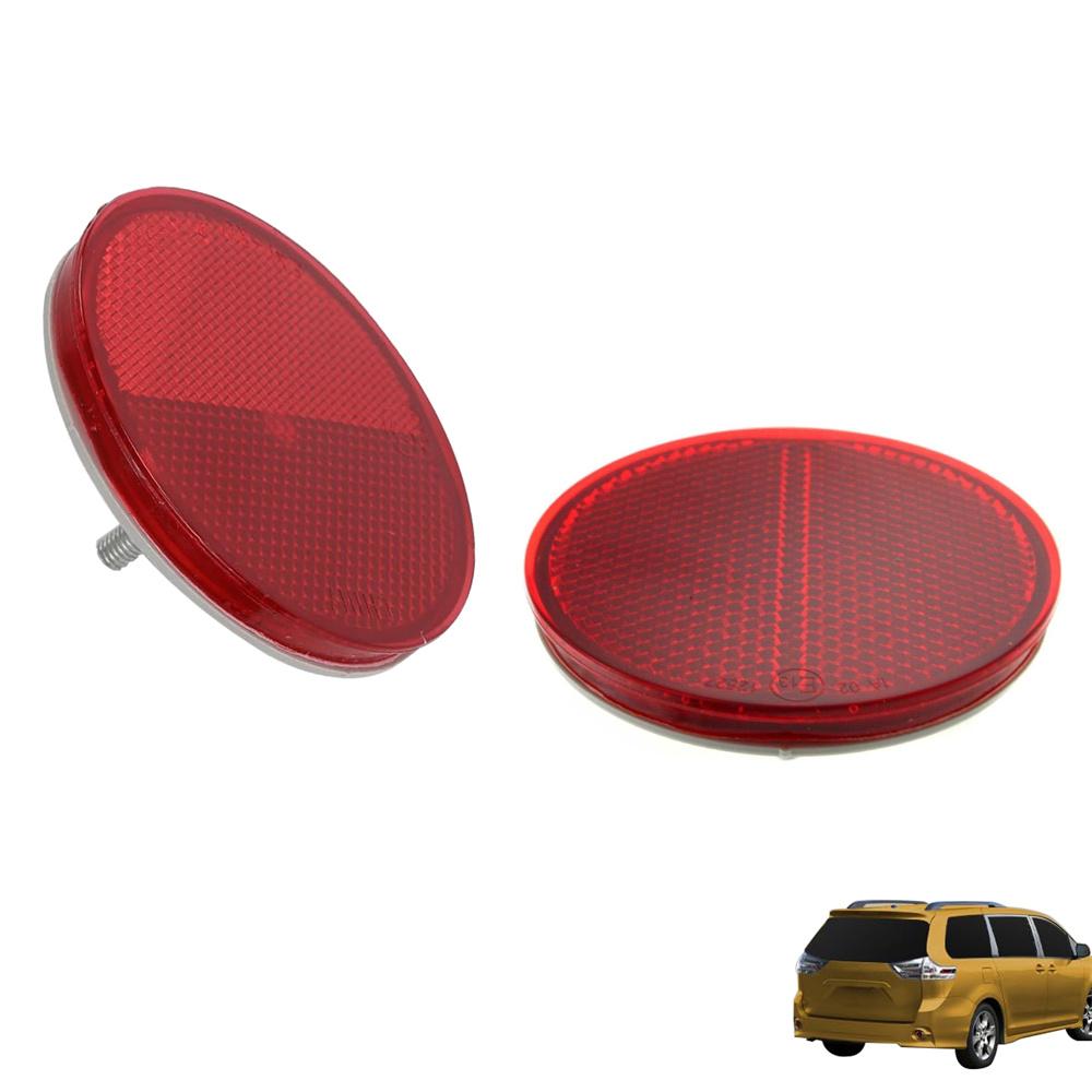 2Pcs Rear Side Marker Lamp Bumper Reflector For Toyota Sienna 2011-2020