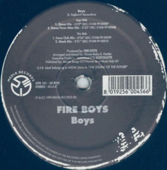 

12inch Record FIRE BOYS - Boys GFB161 GFB Records 1999 Italy Dance & Electronica Used
