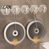 No Drill Wall Hooks Acrylic Adhesive Hooks, Hexagonal Wave Shape, Drilling Easy Dorm Room Installation Hook, Modern Style Clear for Bathroom