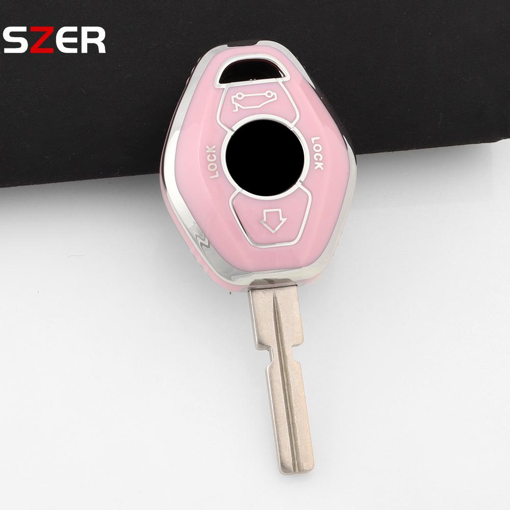 For Bmw Ews X3 X5 Z3 Z4 1 3 5 7 Series E38 E39 E46 Fashion Tpu Car Key Case Cover Protected Shell Fob Keychain Accessories