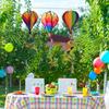 3Pcs 55" Hot Air Balloons Wind Windsocks Spiral Windmill Garden Yard Decor