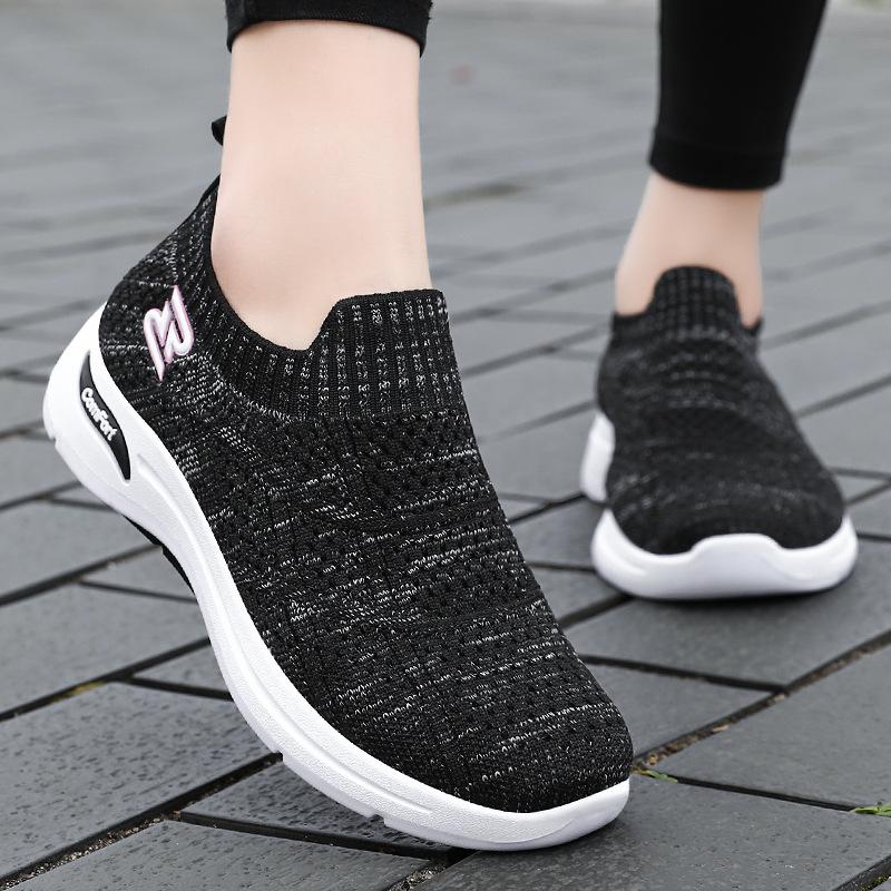 New Summer Breathable Single Shoes for Women One Foot Mother's Shoes Casual and Versatile Soft Sole Without Fatigue