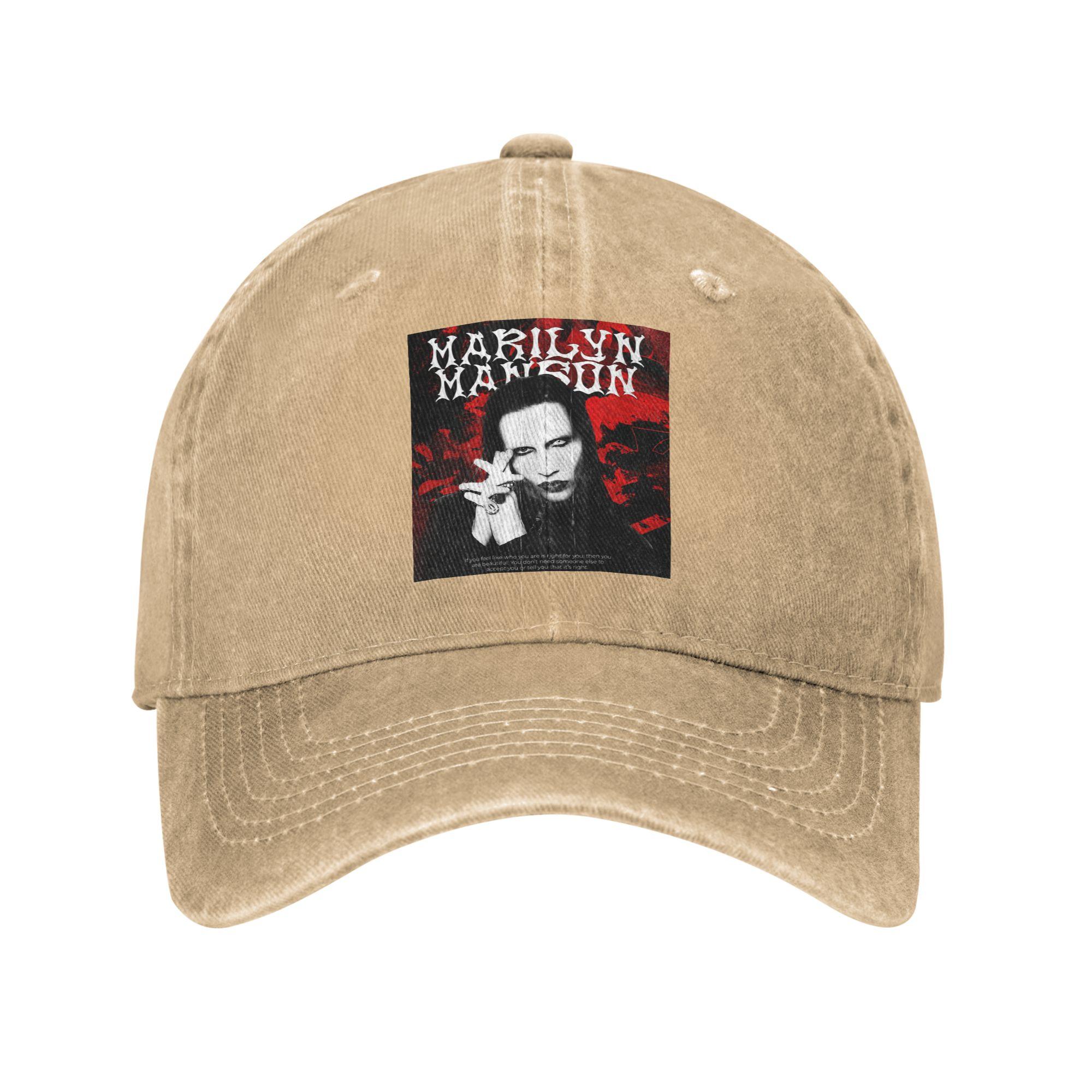 

New Arrival Marilyn Manson The Golden Age Of Last Music Baseball Caps Snapback Denim Hats Casquette Sports Baseball Cowboy Hat One Size