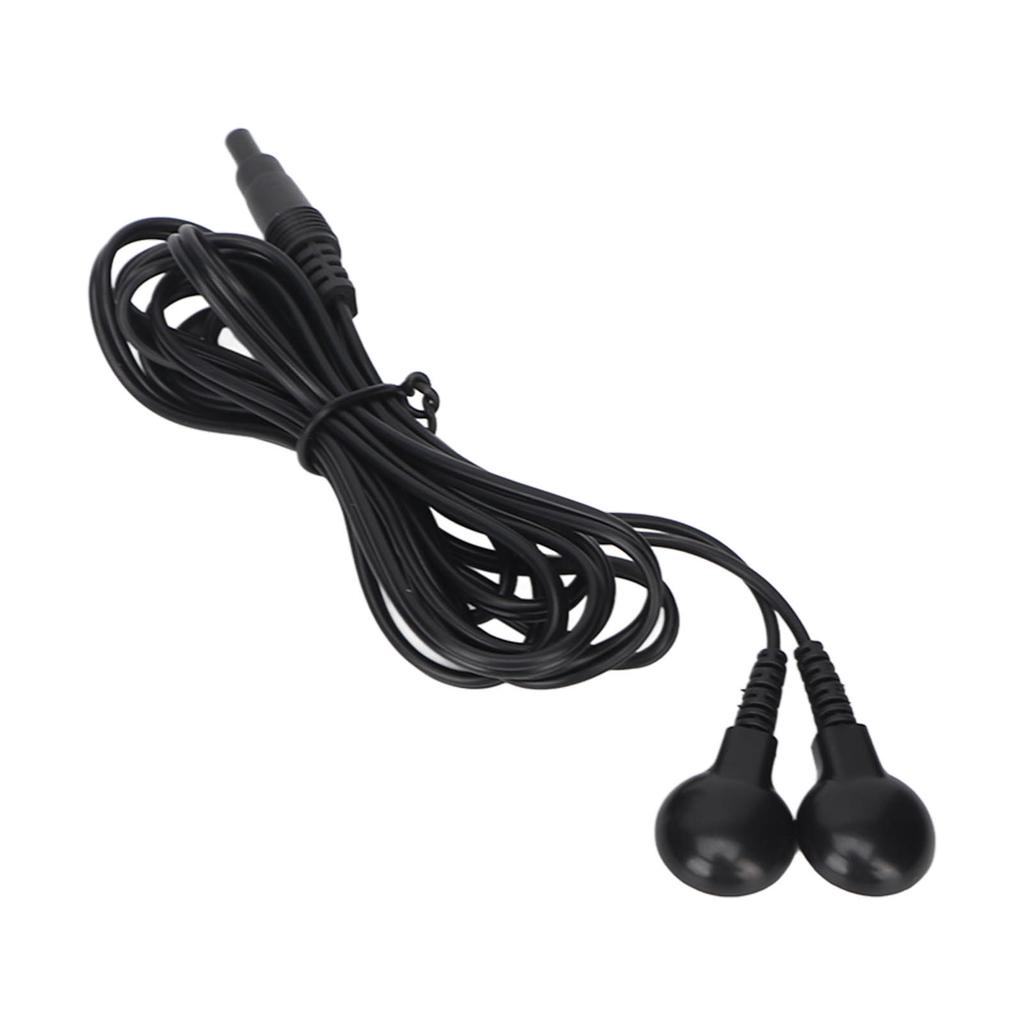 Electrode Wire 2.35mm Plug 2 Snap Connectors Portable TENS Unit Cable for Physiotherapy Machine 4.9ft 5pcs