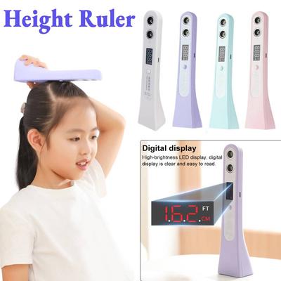 Ultrasonic Digital Height Measuring Ruler LED Display Height Measuring Stadiometer Portable Height Measuring Device for Children