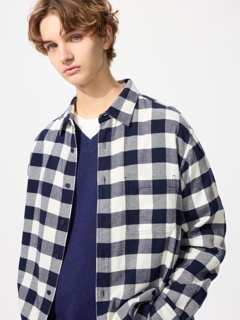 Uniqlo Flannel Check Shirt  LonG Sleeve  G