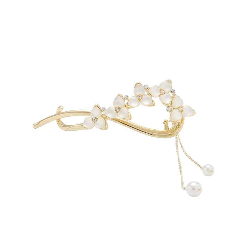 11cm Trendy Tassel Metal Hair Claw Clip - Women's Elegant Updo Hair Accessory