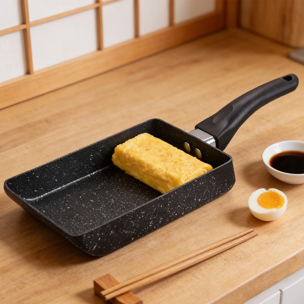 Maifan-Stein Antihaft-Quadratpfanne für Tamagoyaki Eierrolle Frühstück Kochen 35 cm x 13.5 cm Aluminiumlegierung Leichte Pfanne