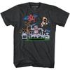 Ghosts N Goblins Video Arcade Game Graveyard Black Heather Adult T-Shirt Tee