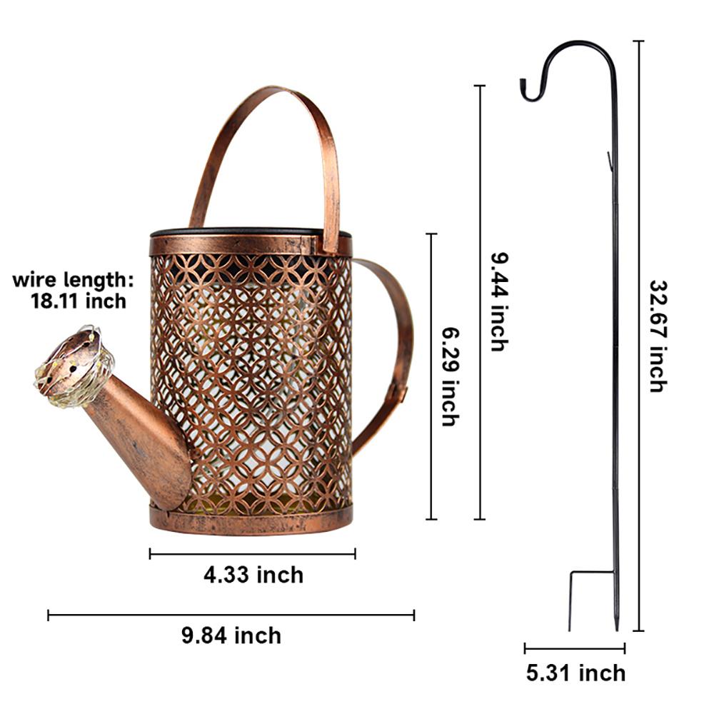Solar Kettle Lights Outdoor Garden Decor Hanging Waterproof Watering Can Landscape Lights Decorations for Yard Front Porch Patio