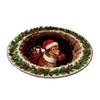 Christmas Santa Gnome Quilted Round Mat Festive Area Rug Non-Slip Backing Door Mat Living Room Bathroom Kitchen Absorbent Mat