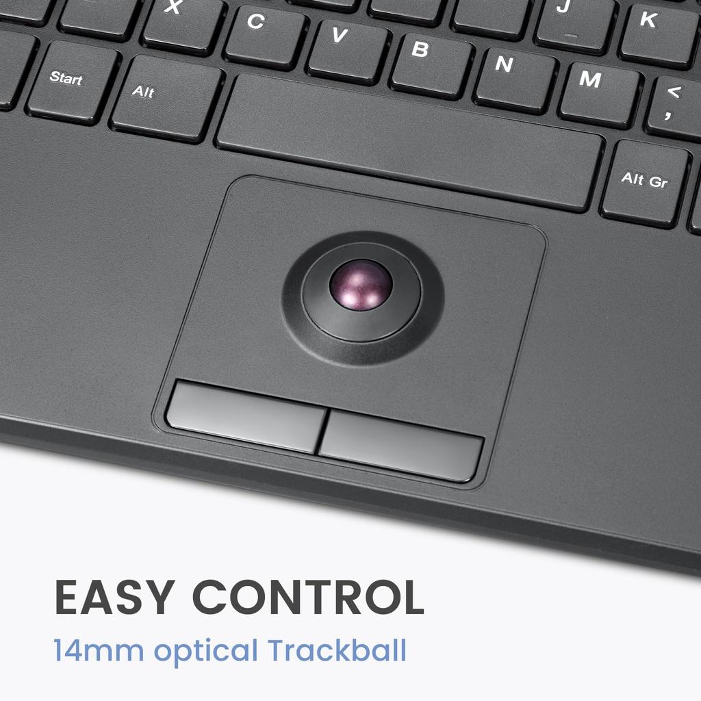 PERIBOARD-538 US Wired Compact Keyboard with Trackball