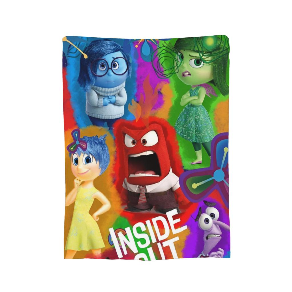 Inside Out Wool Blanket Cartoon Action Comedy Funny Throw Blankets for  Sofa Bedding Lounge 125*100cm Rug Piece,