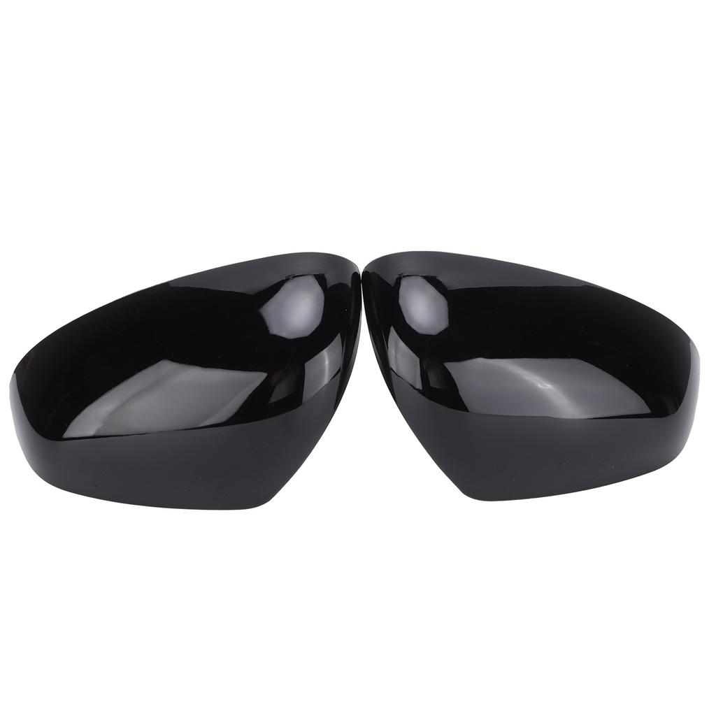 Pair Rearview Mirror Caps Stick On Protective Housing Replacement for Smart Fortwo Forfour 453 2015‑2021Glossy Black