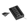 Electric Guitar Saddle Bridge Black Sturdy Durable Guitar Fixed Hardtail Saddle Bridge for Stratocas