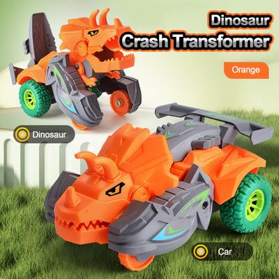 Sichere batteriefreie Unterhaltung, lustiges Dinosaurier-Spielzeugauto mit Trägheitsantrieb für Kinder, Geburtstagsgeschenk