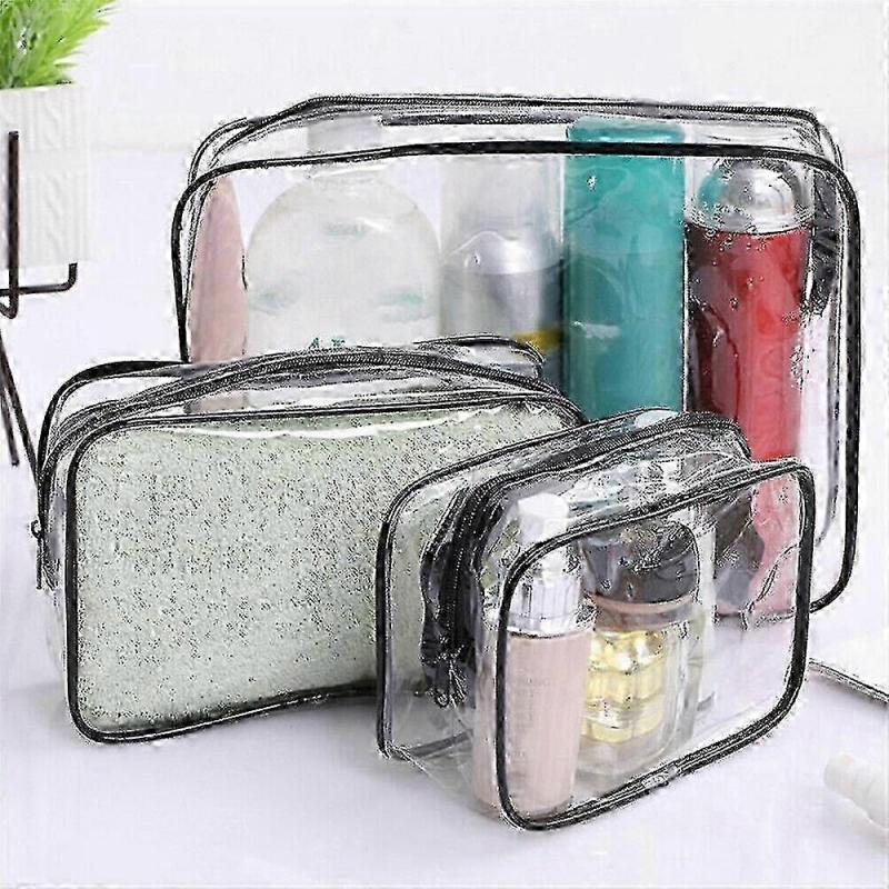 3-Pack TSA Approved Clear Liquid Bags for Air Travel | Leakproof Toiletry Pouches | Holiday Hand Luggage Essentials-2025