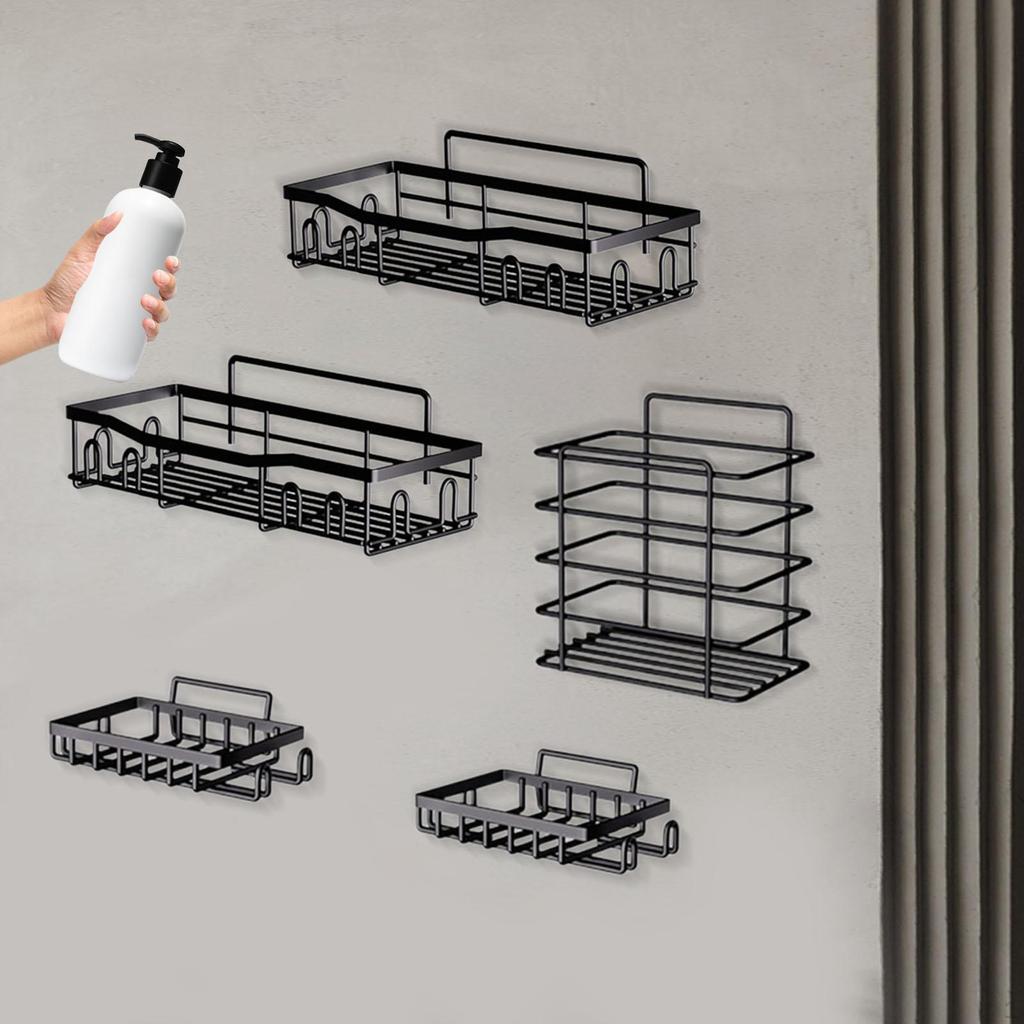 Shower Shelf Bath Organizers Modern Large Capacity Bathroom Storage Basket Wall Shelves for