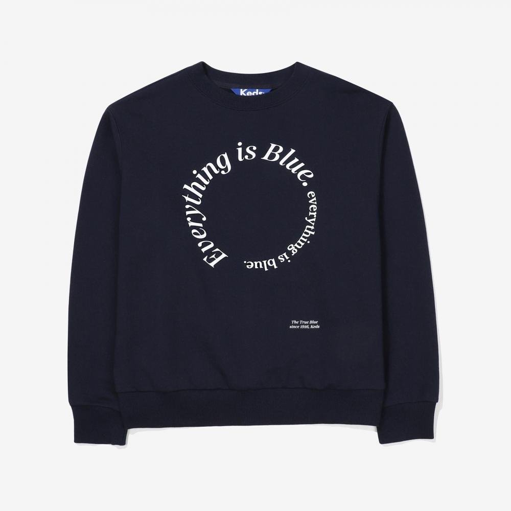 KEDS Every Blue Lettering Sweatshirt  KD2POF1103FNAY 
