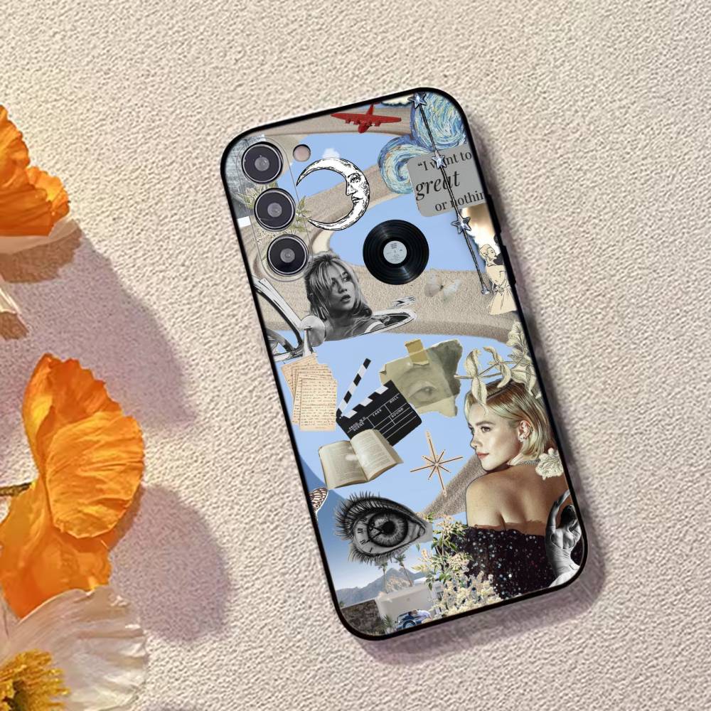 Actress F-Florence Pugh Phone Case For Samsung Galaxy A73,A72,A71,A70,A53,A52,A51,Soft Silicone Black Cover