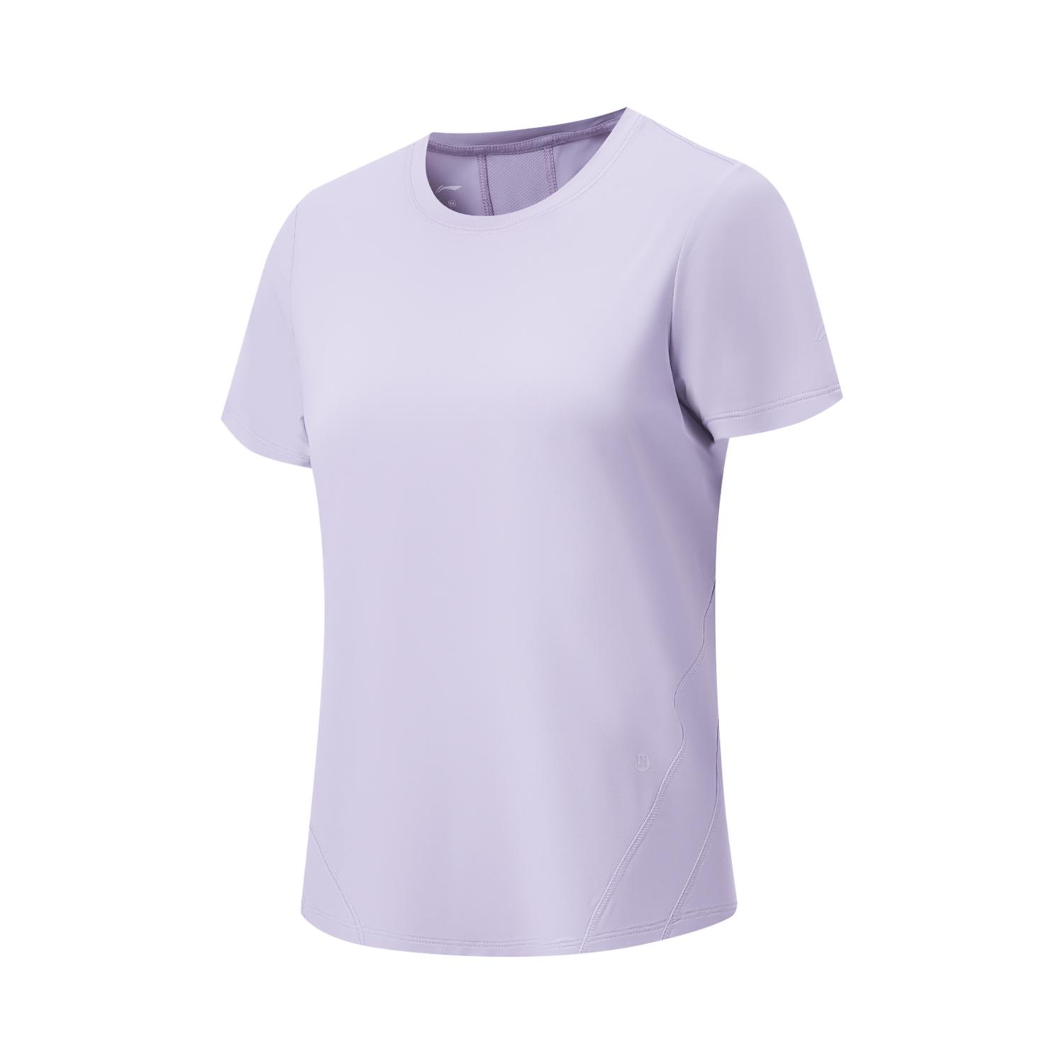 

Li-Ning Fitness Series Solid Color Simple Soft Versatile Casual Short Sleeve T-Shirt Women Tops ATSW332-2 S