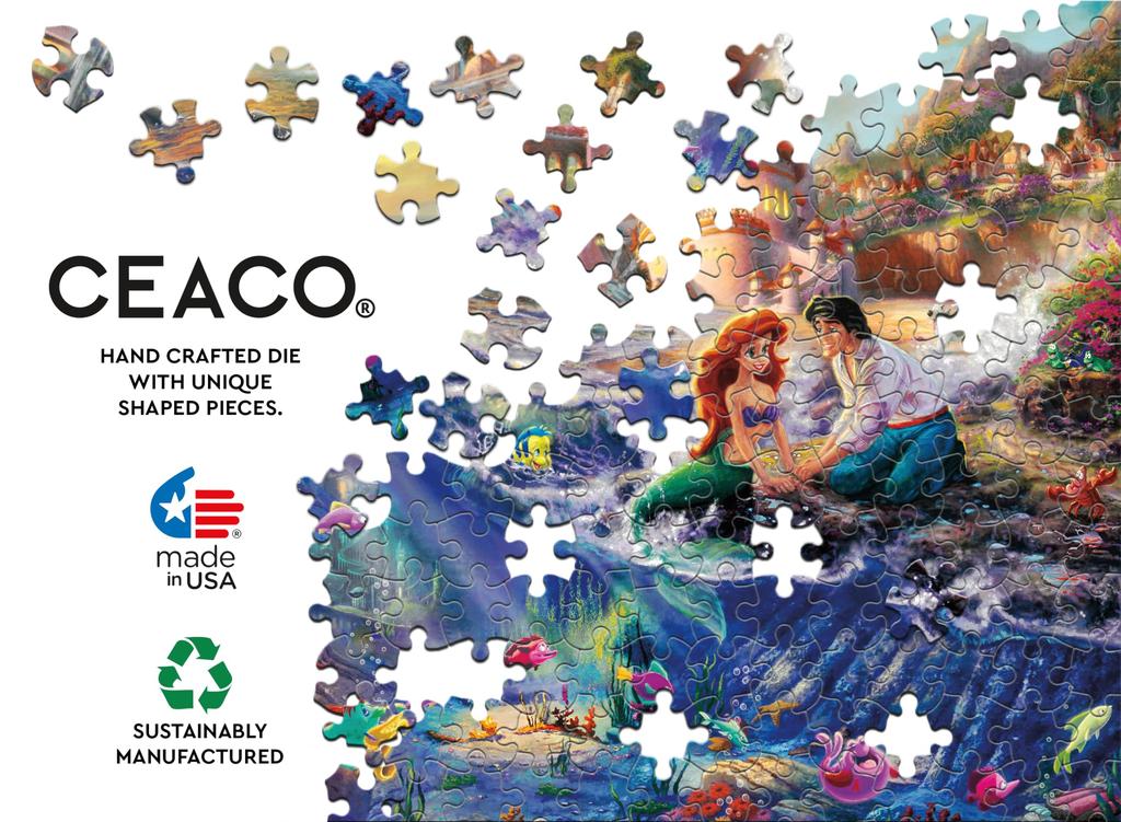 Ceaco Foil Puzzle Disney Thomas Kinkade The Little Mermaid 500 Piece Jigsaw Puzzle - - - - -