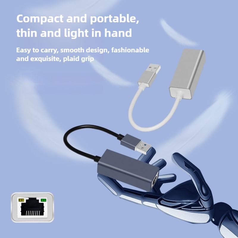 USB Ethernet Adapter Kabelgebundener LAN Adapter USB3.0 2.0 PC Internet Typ C zu RJ45 Gigabit Ethernet Adapter 100/1000Mbps Netzwerkkarte