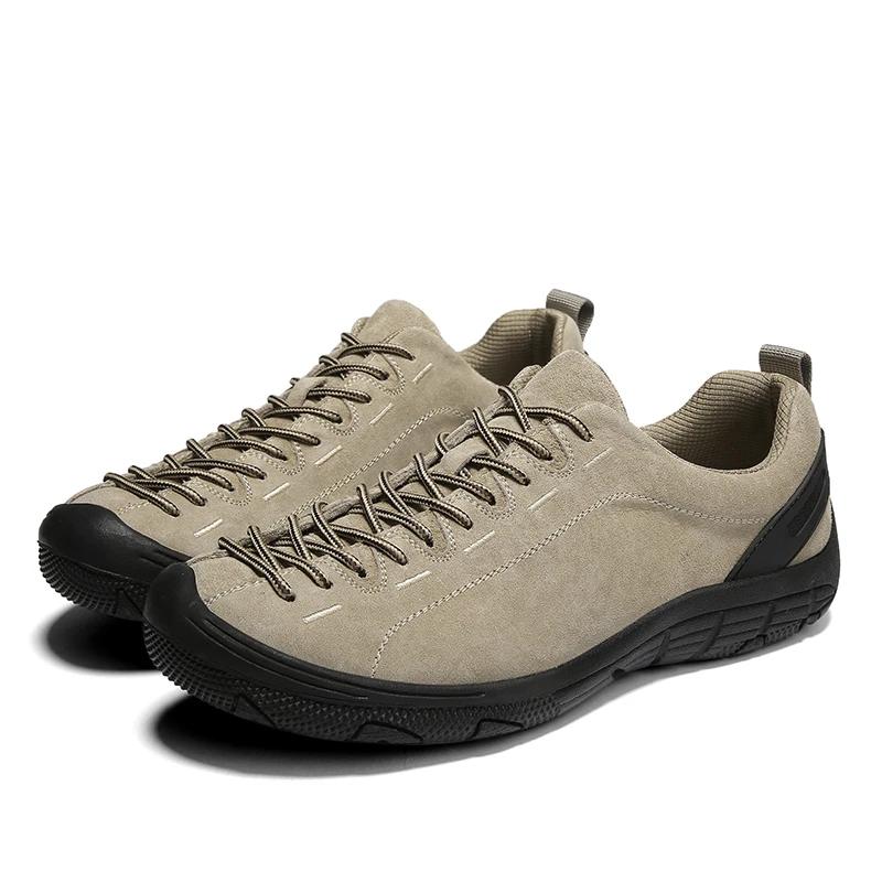 High Quality Mens Hiking Shoes Outdoor Low Ankle Hunting Trekking Sneakers Plus Size Suede Leather Men Tourism Travel Shoes