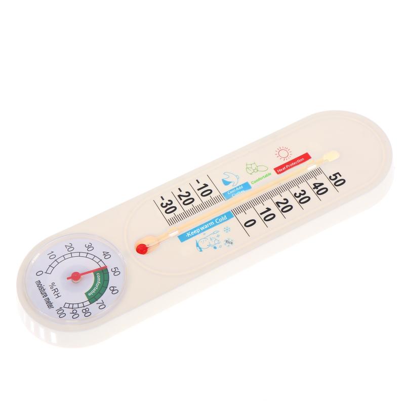 2 In 1 Temperature Hygrometer Analog Weather Gauge Station Nursery Humidity Wall Hung Room Meter Accessories For Breeding