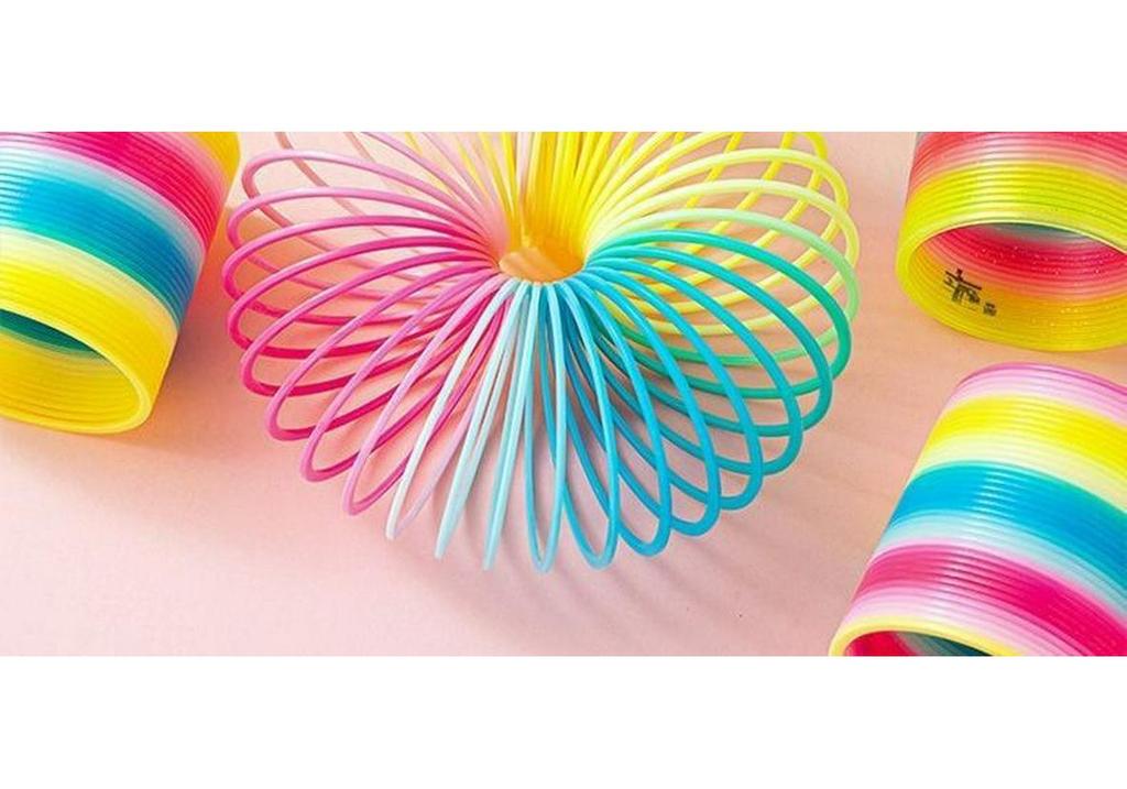 10 Medium Rainbow Stacker Slinkies - Kids' Toys for Parties, Prizes & Stress Relief