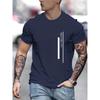 Men's Summer Loose Size 100% Cotton Print Casual Fit Round Neck Short Sleeve T-shirt Top