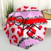 1pc Love Leopard Automatic Opening/Closing Folding Umbrella with 8 Ribs,Windproof Portable Sunshade Umbrella Holiday Gift Yy260401073