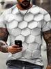 Unisex's 3d Printed Abstract Hip-hop Trend Visual Illusion Short Sleeved T-shirt Fashion Top Gradient Harajuku Street Clothing Tees