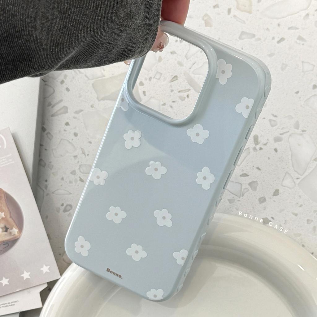 White Tea Little Flower Apple 16 Mobile Phone Case IPhone17promax Applicable 15 Gentle Fresh 12 Silicone Soft