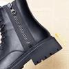 Soft Leather Thick Bottom Women's Zipper Thick Boots